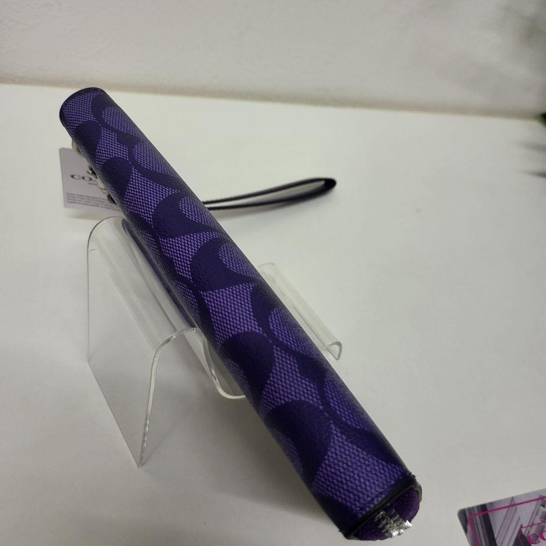 R*様 新品✨️COACH コーチ 長財布 シグネチャー パープル