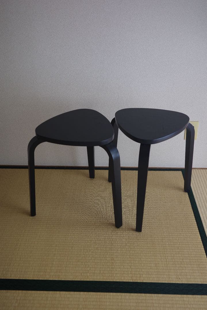 IKEA スツール　KYRRE 黒　２脚