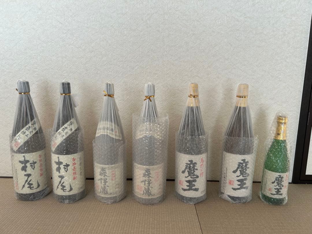 魔王、森伊蔵、村尾、1800ml各2本飲み比べ6本と魔王720ml合計7本セット