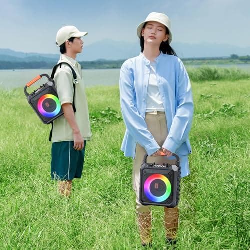 スピーカーセット JYX カラオケセット 家庭用 拡声器 ワイヤレスマイク ２p