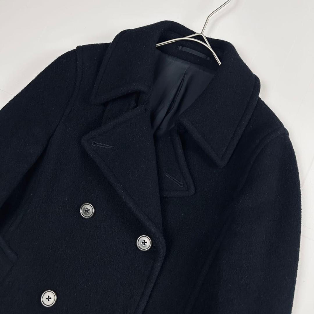 美品 マーガレットハウエル ピーコート アンゴラ カシミヤ カシミアブラック