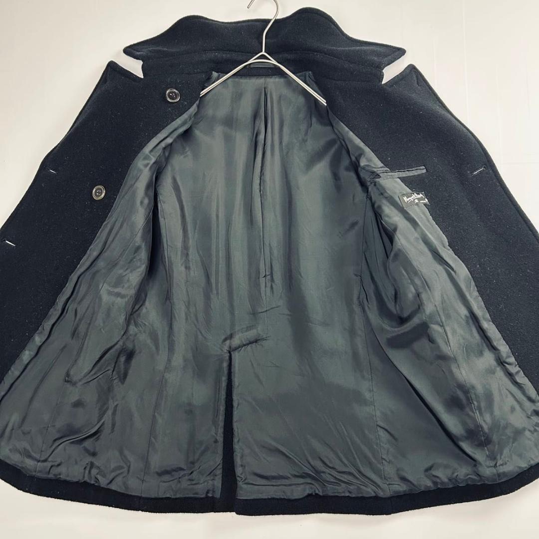 美品 マーガレットハウエル ピーコート アンゴラ カシミヤ カシミアブラック