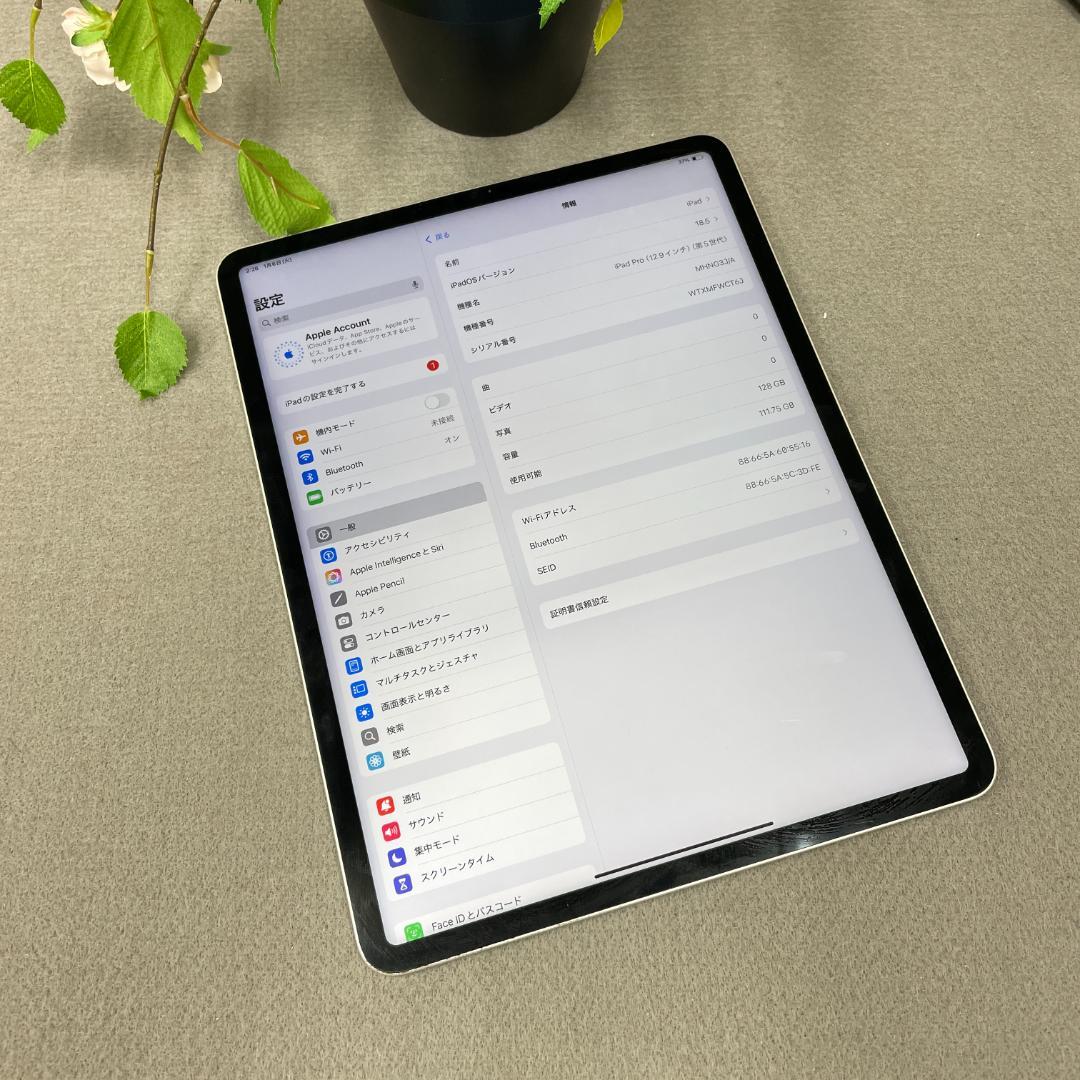iPad Pro 12.9インチ（第5世代）128GB 送料無料 WCT6J