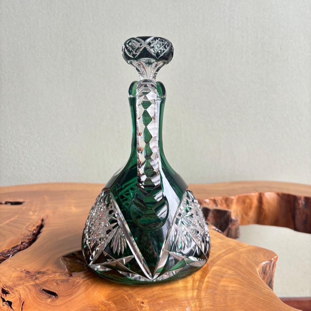 【YienThot】切子ガラス デキャンタ カットガラス ガラス栓付 25