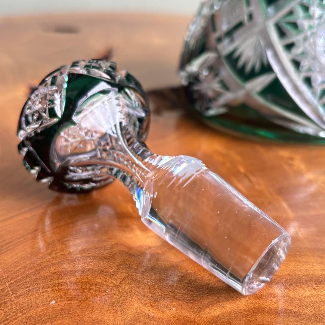 【YienThot】切子ガラス デキャンタ カットガラス ガラス栓付 25