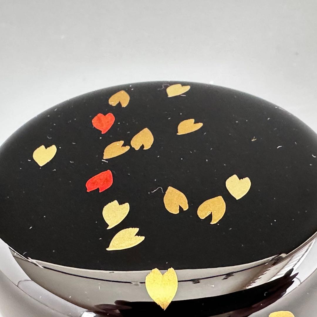 茶道具　即中斎好写　内霞　桜吹雪蒔絵　大棗　西村宗幸　共箱　山中塗　茶会　春