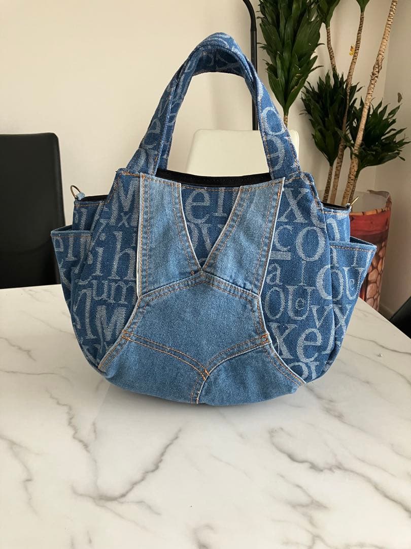 889 あいみょん♡大きめ　デニムリメイクバック　ハンドメイド2点