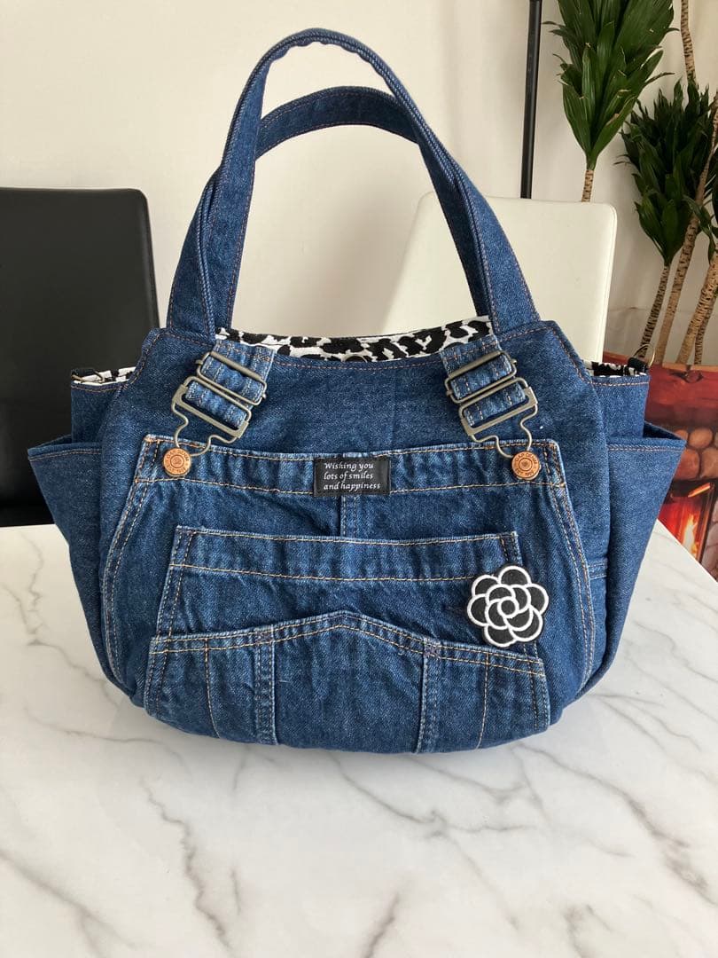 889 あいみょん♡大きめ　デニムリメイクバック　ハンドメイド2点