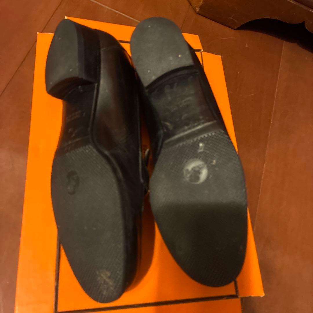 エルメス　ローファーヒール　37 ブラック