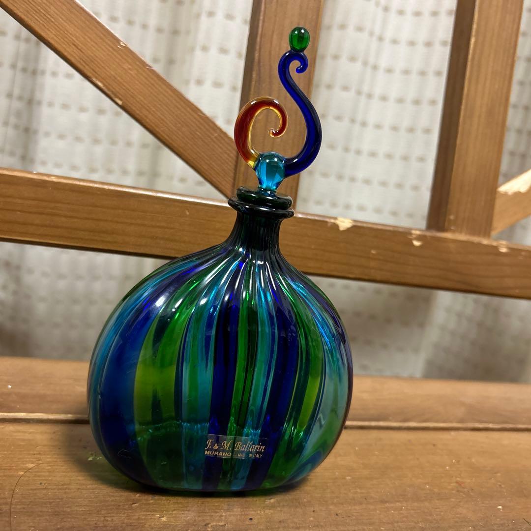 F & M Ballarin ヴェネチアンガラス 香水瓶大　ムラーノ　工芸品
