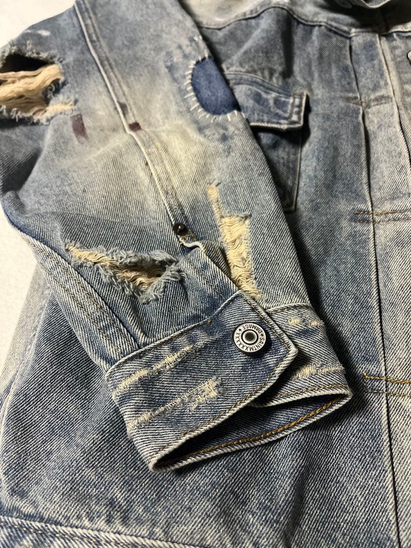 SAINT Mxxxxxxダメージデニムジャケット S