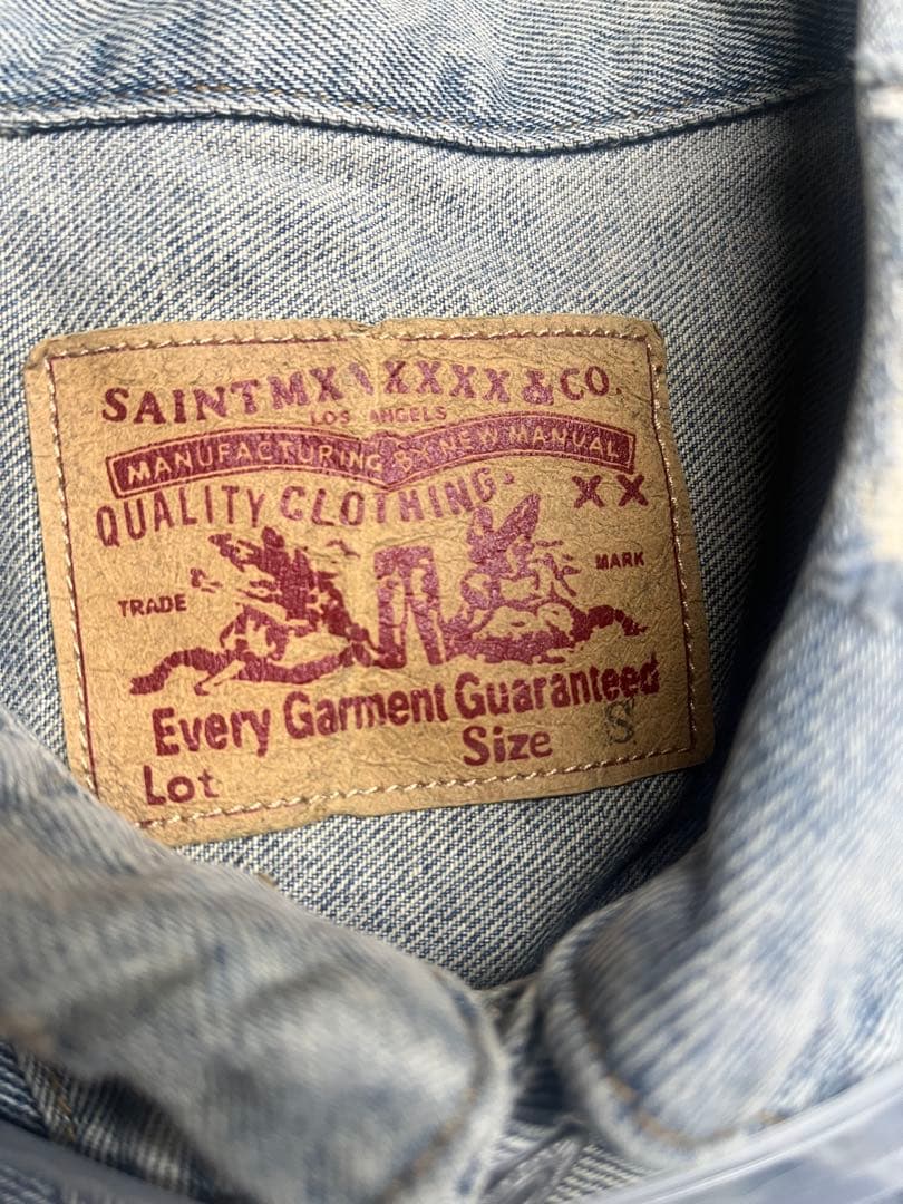 SAINT Mxxxxxxダメージデニムジャケット S