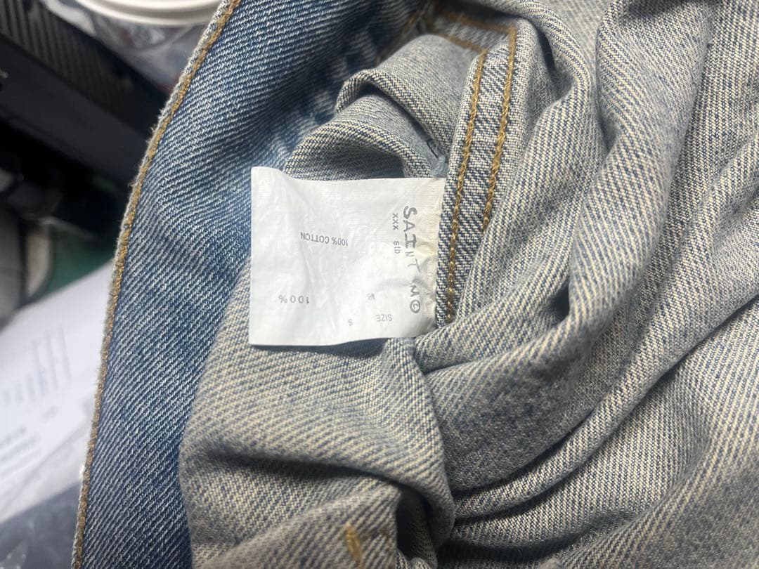 SAINT Mxxxxxxダメージデニムジャケット S