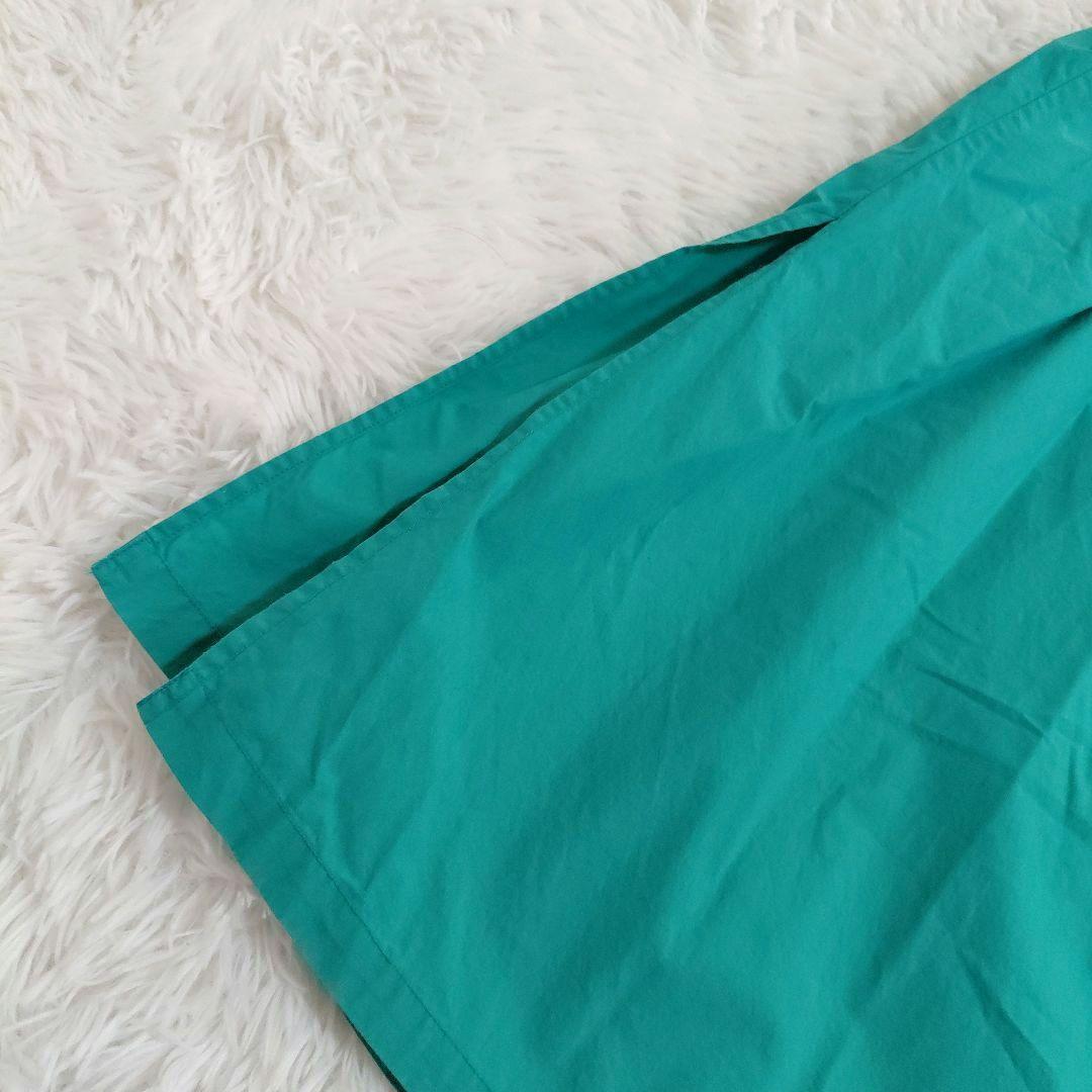 美品✨ヌキテパ　ワンピース　カシュクール 刺繍　ロング丈　ターコイズ