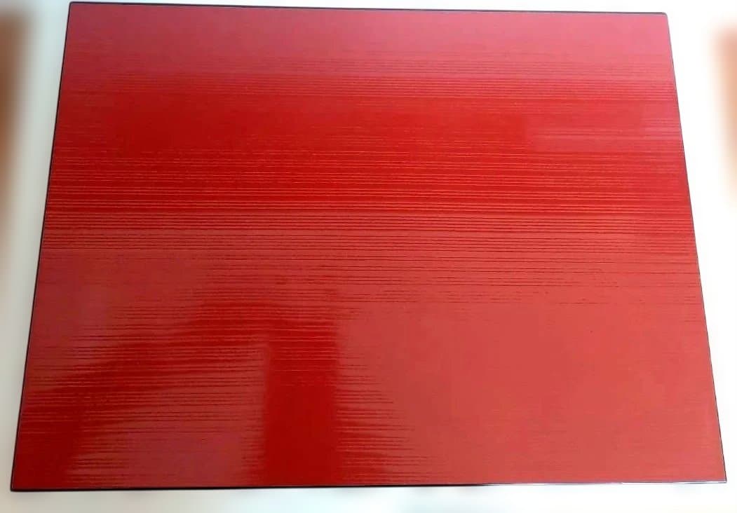 【越前塗】両面使いができる　リバーシブル　赤　黒　盆　ランチョンマット　　6枚