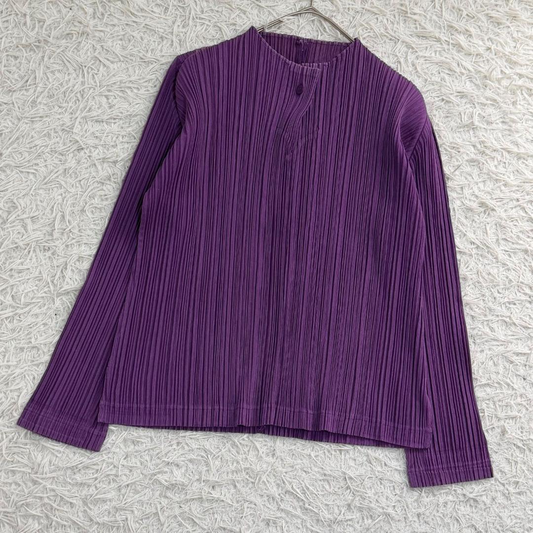17196✨PLEATS PLEASE カットソー L 3 パープル プリーツ