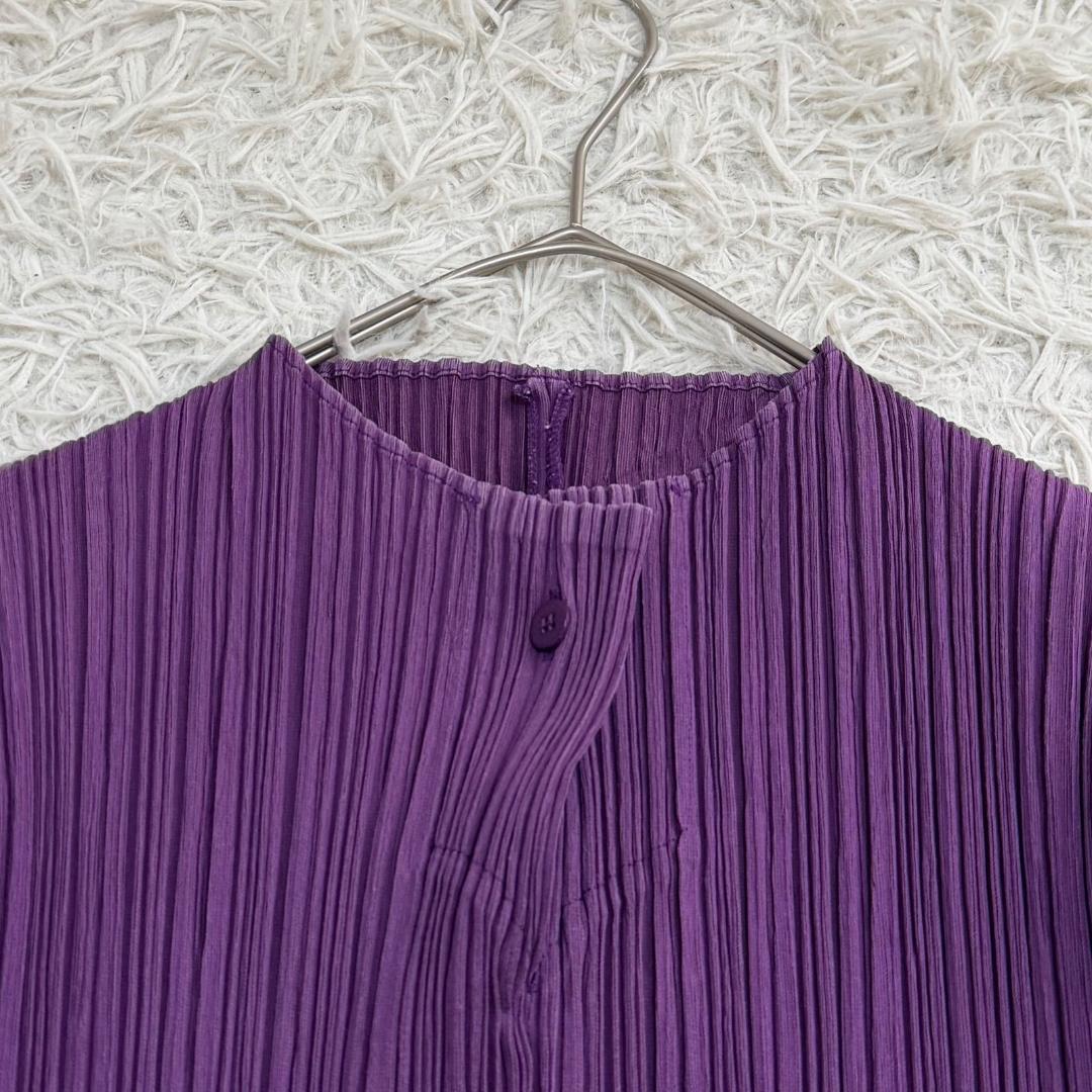 17196✨PLEATS PLEASE カットソー L 3 パープル プリーツ
