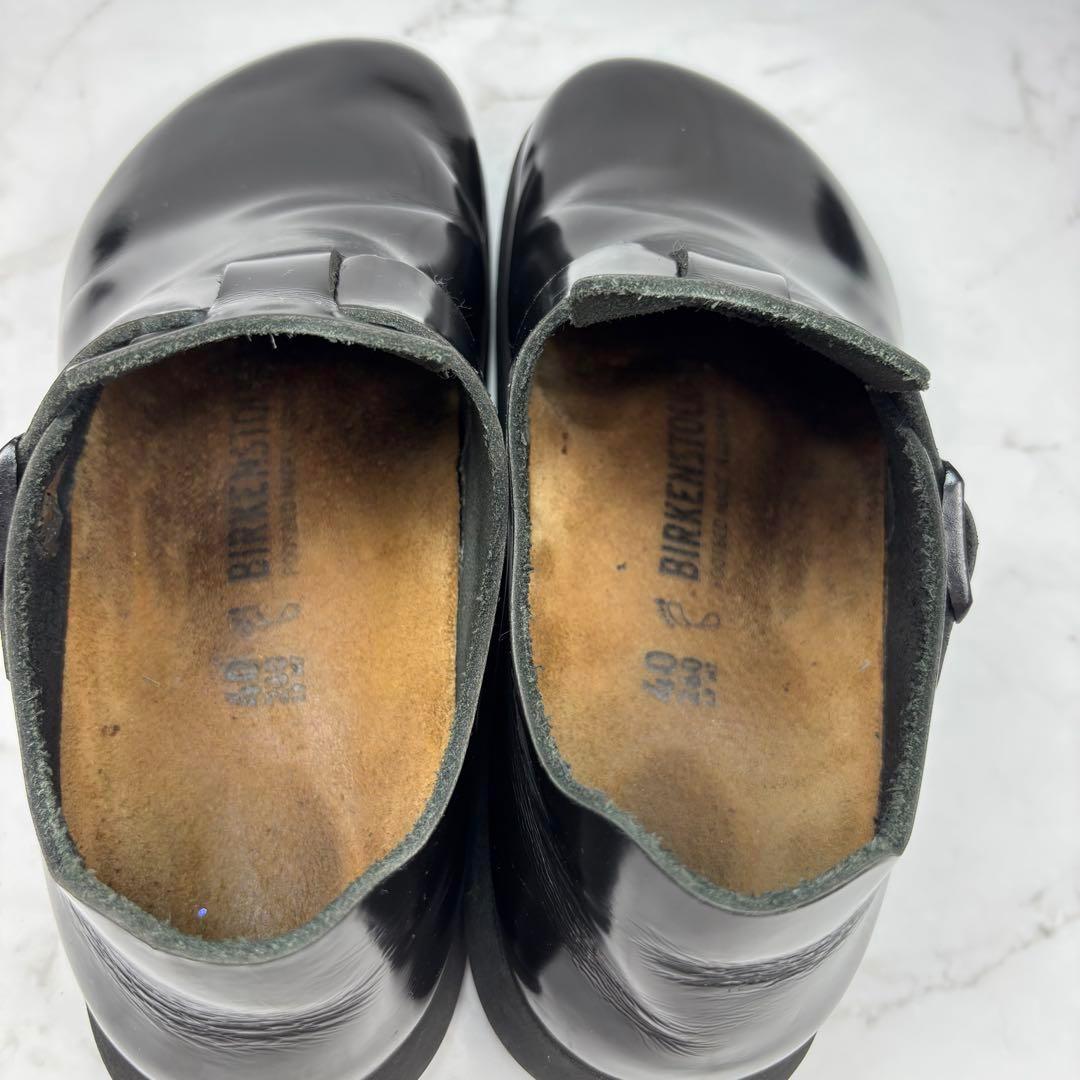 【美品】BIRKENSTOCK ロンドン ブラック サンダル 26 レザー レア