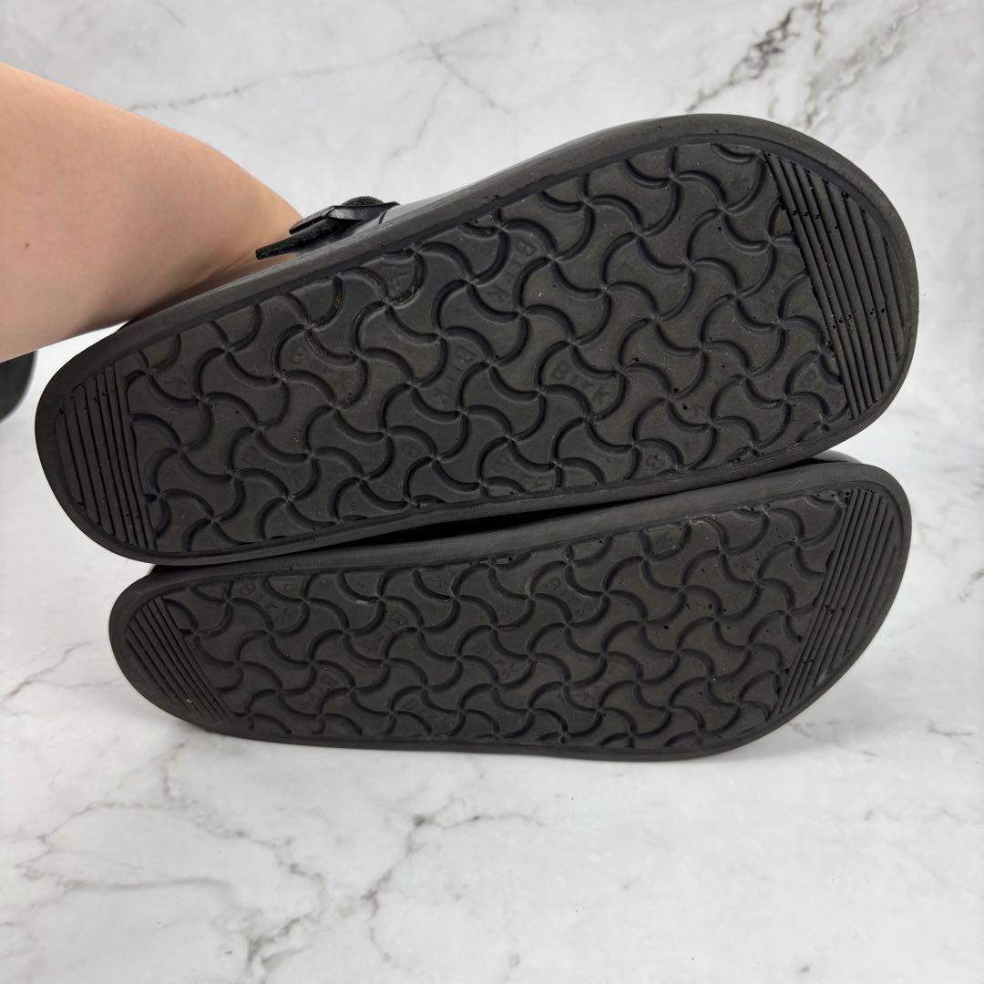 【美品】BIRKENSTOCK ロンドン ブラック サンダル 26 レザー レア