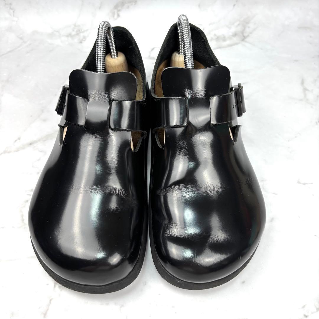 【美品】BIRKENSTOCK ロンドン ブラック サンダル 26 レザー レア