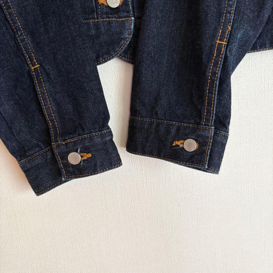 美品スースースー　スタンドカラーベーシックデニムジャケット　si-si-si