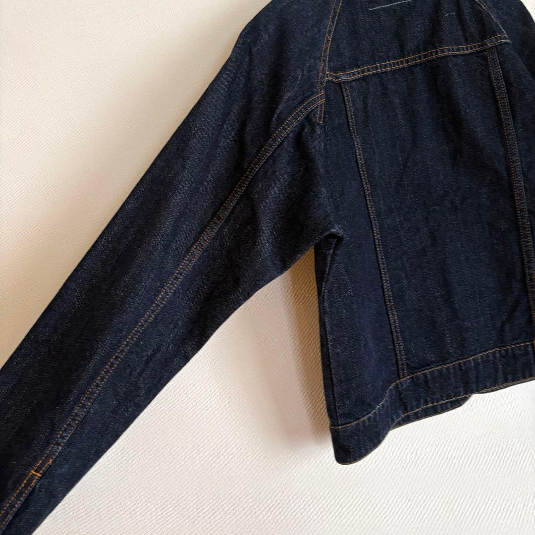 美品スースースー　スタンドカラーベーシックデニムジャケット　si-si-si