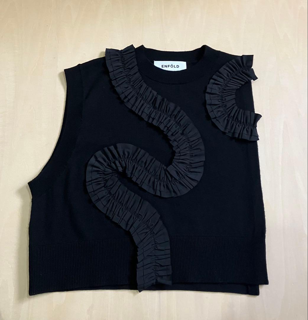 ENFOLD ニットベスト　BK