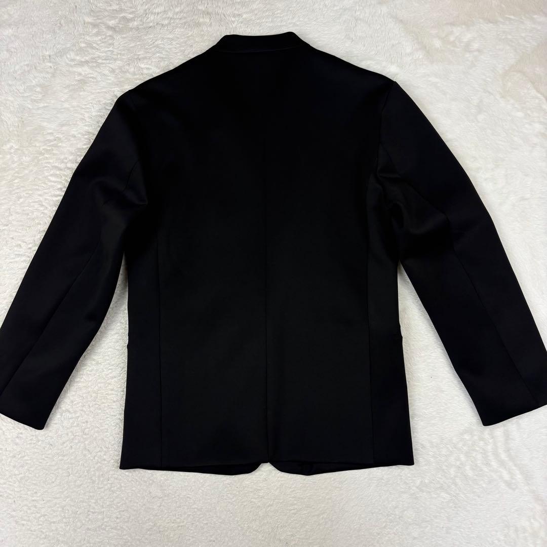 カンビオ リラックスポンチ ノーカラージャケット 上下 セットアップ 黒 M