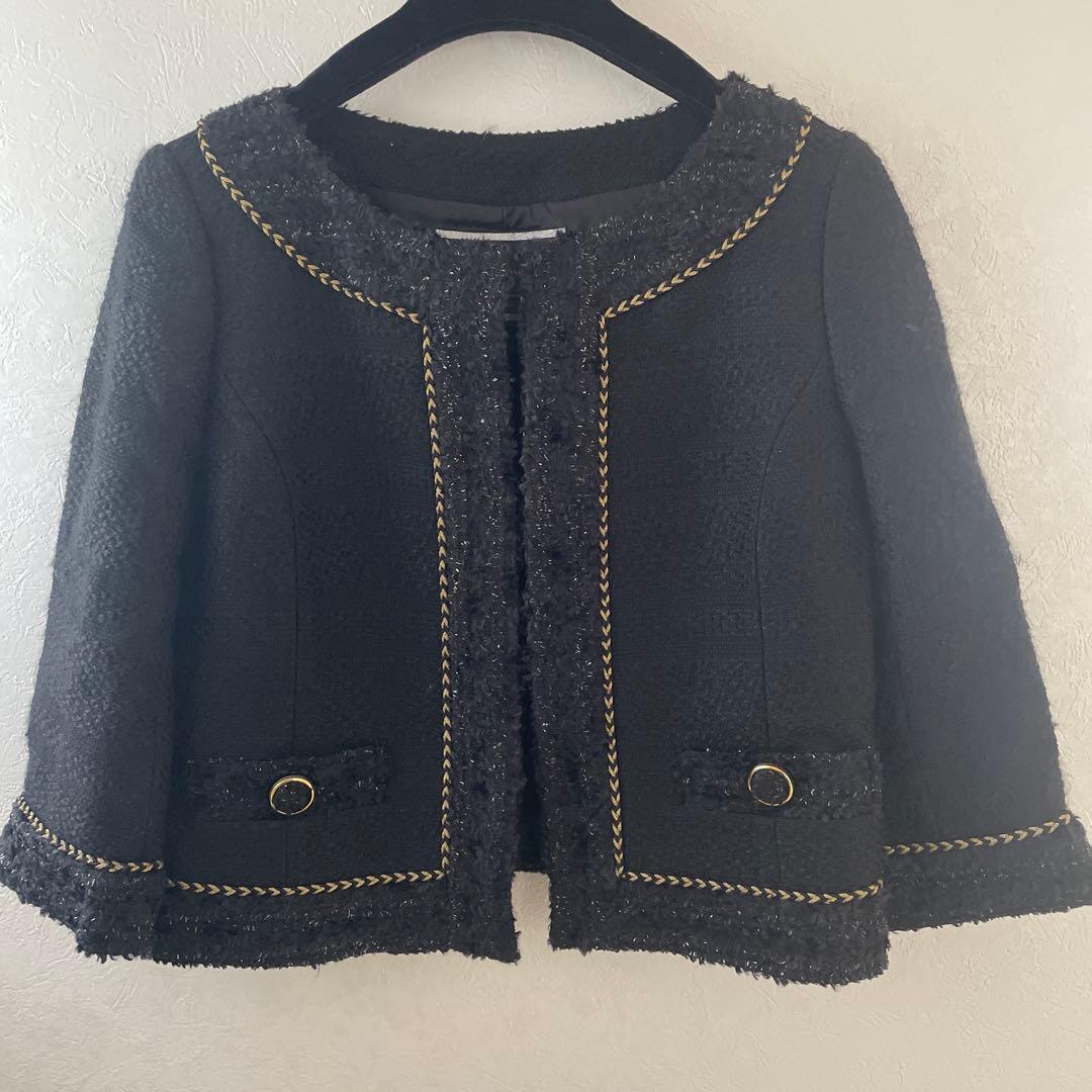 定価5万以上　グレースコンチネンタル　スカートスーツ　セットアップ　ノーカラー