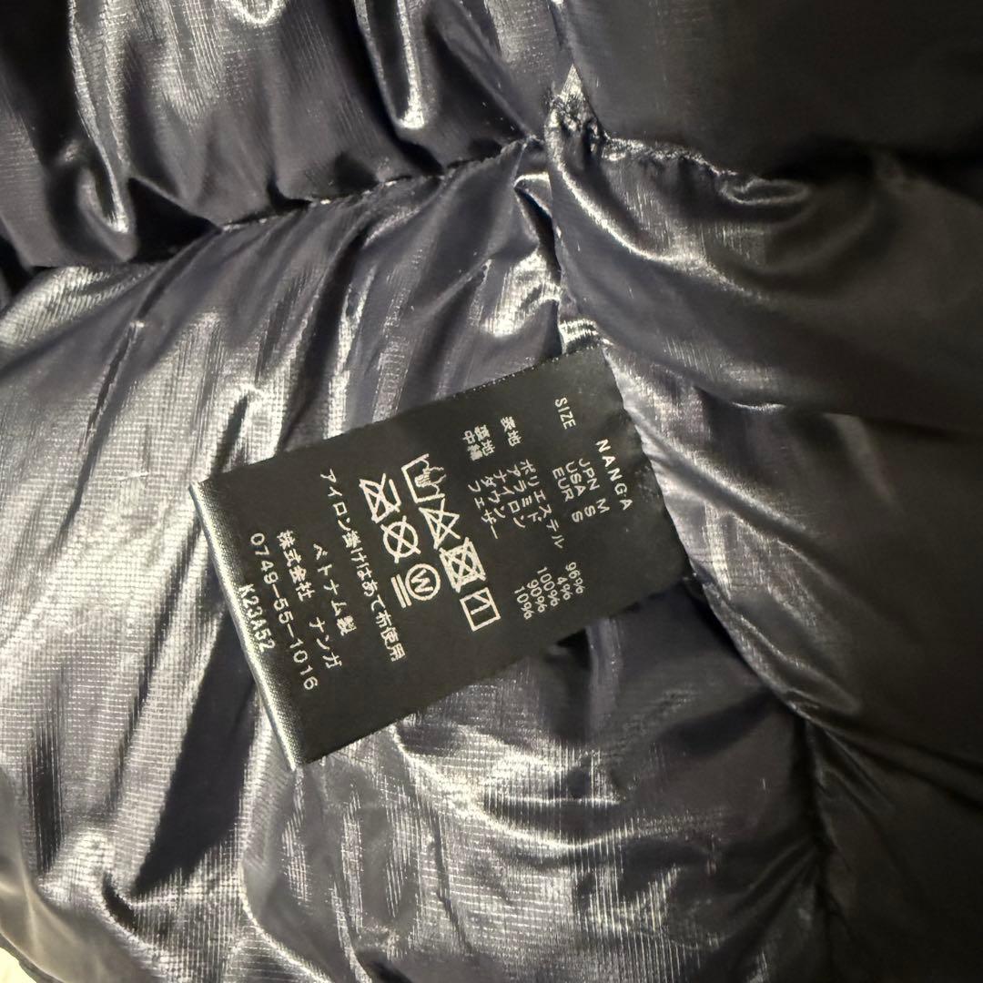 美品　NANGAナンガ　タキビリップストップ インナーダウンベスト