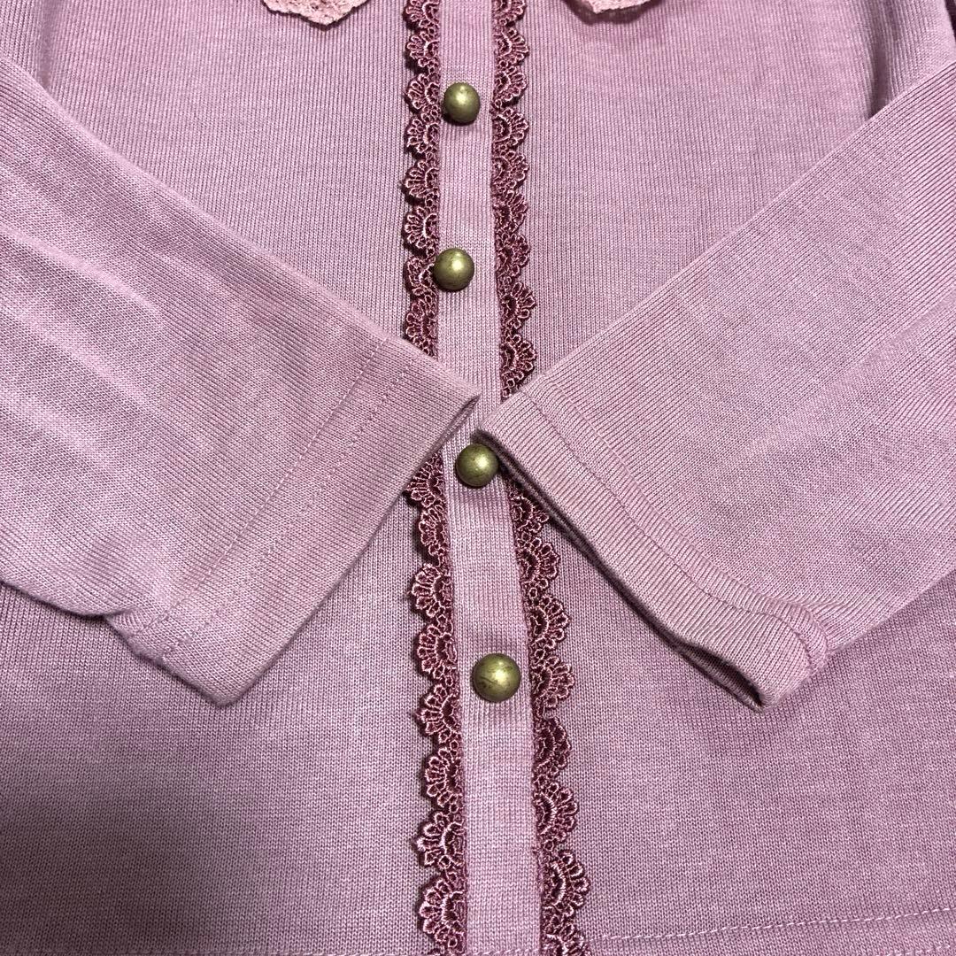 美品　axesfemmアクシーズ　BIGリボン　ピンクラベンダー長袖トップス