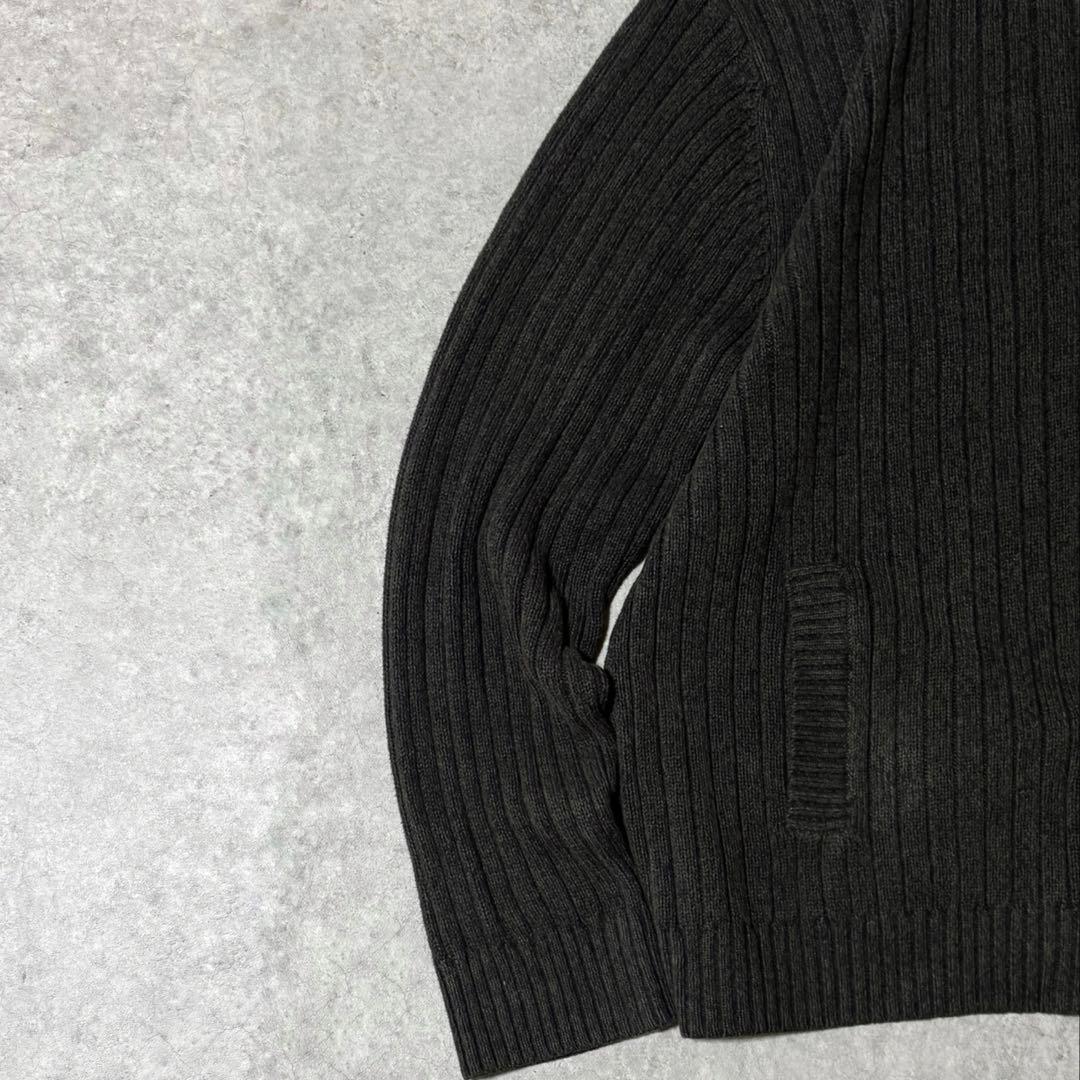 00s セントジョンズベイ ドライバーズニット コットンニット カーキ Lサイズ