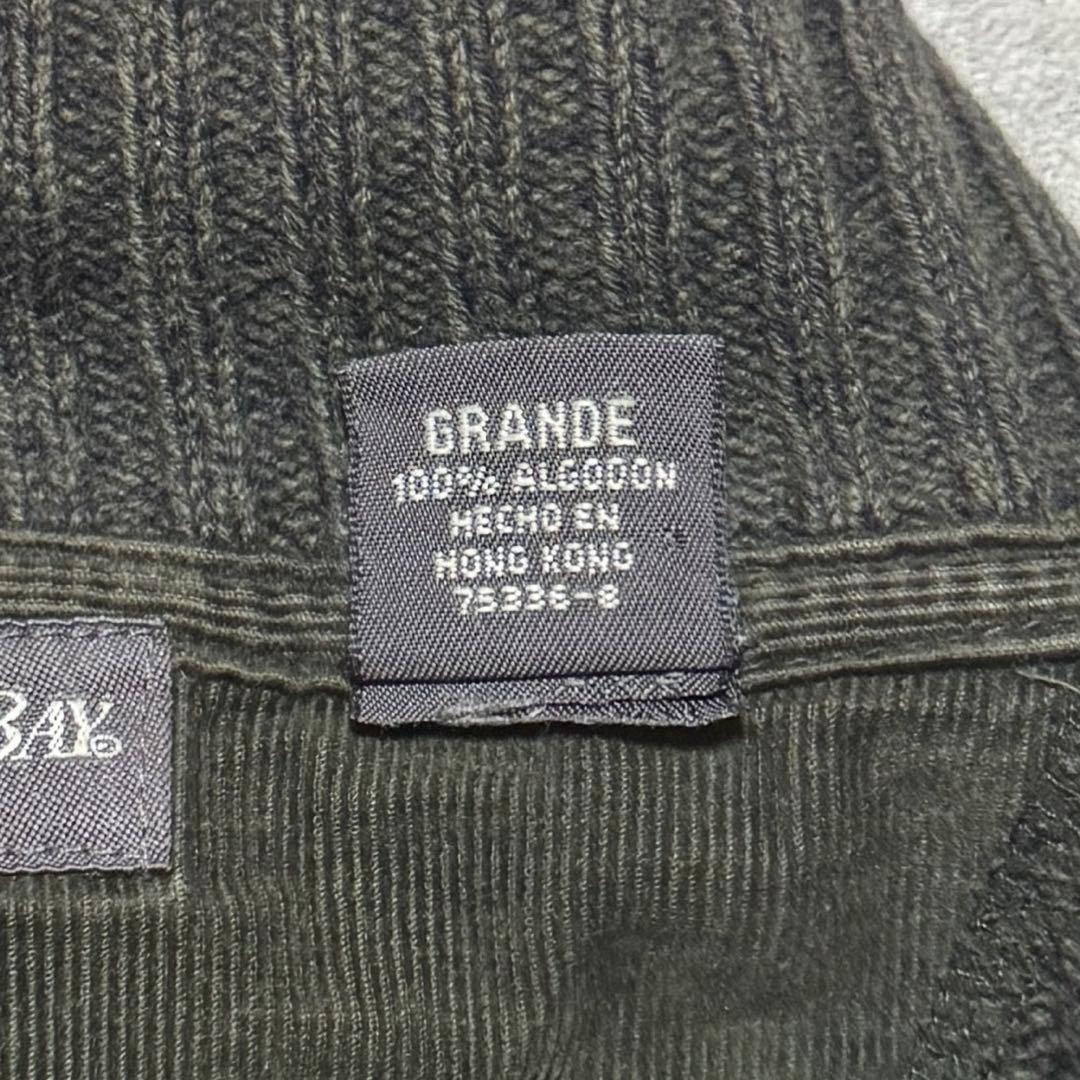 00s セントジョンズベイ ドライバーズニット コットンニット カーキ Lサイズ