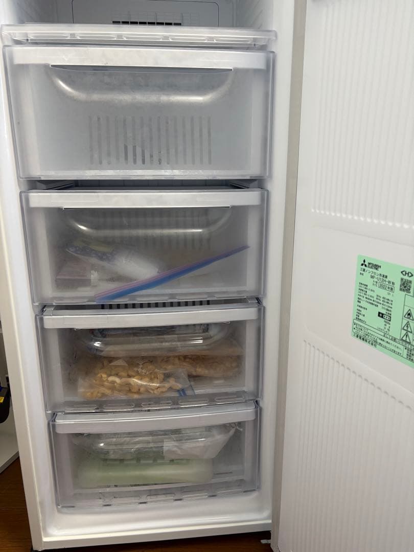 三菱冷凍庫（MF-U12H-W）121L 2023年購入