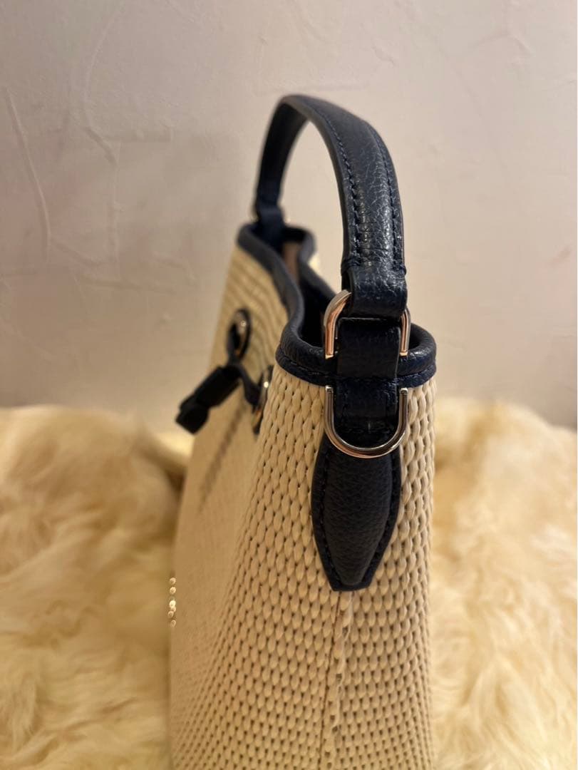 未使用◆正規品◆kate spadeケイトスペードエヴァ　ストローバケットバッグ