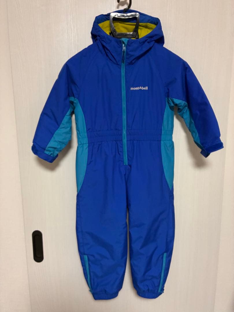 【極美品】モンベル　キッズ　子供　パウダーカバーオール　110センチ　つなぎ
