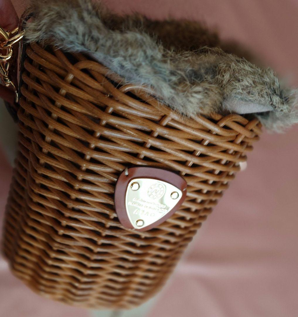 ATAO 籐 かごバッグ 2way ファー付き