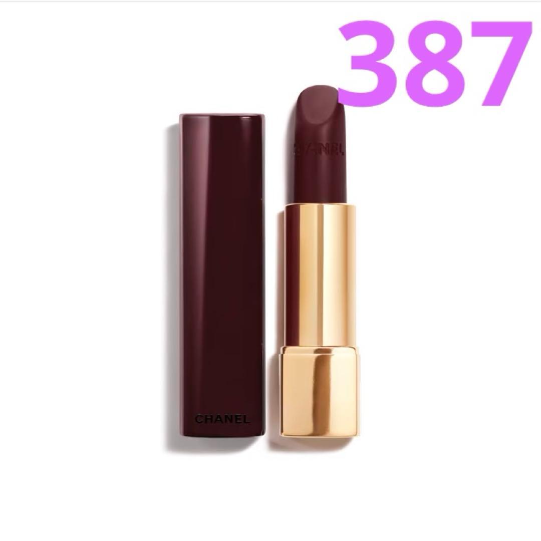シャネル　ルージュ アリュール ヴェルヴェット ルージュ ヌワール　387