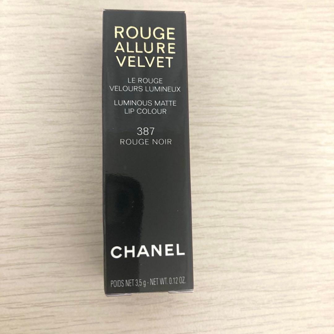 シャネル　ルージュ アリュール ヴェルヴェット ルージュ ヌワール　387