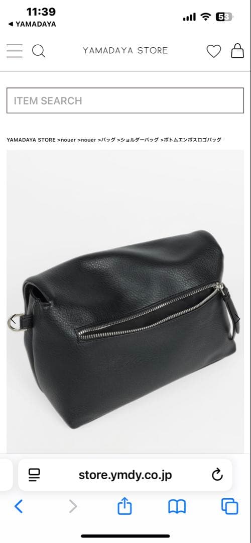 nouer ボディバッグ ブラック