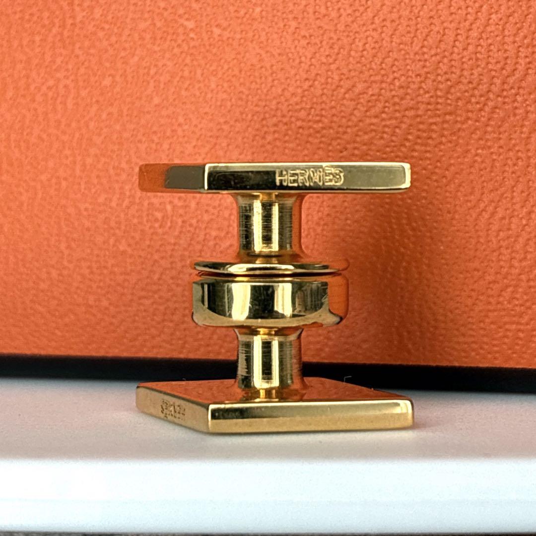 エルメス HERMES カフス カフスリンクス カフスボタン リザード 極美品