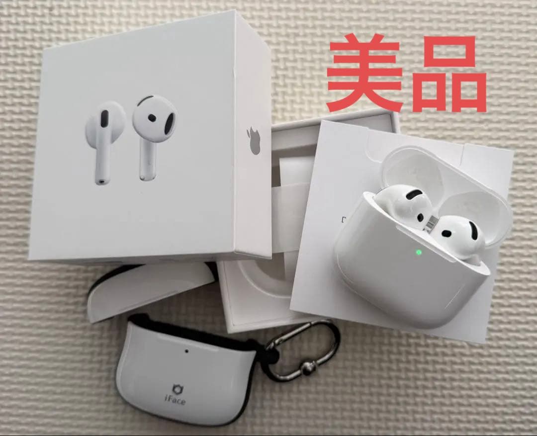 【大幅値下げ中】AirPods 4 本体 箱あり　iFaceカバー付き