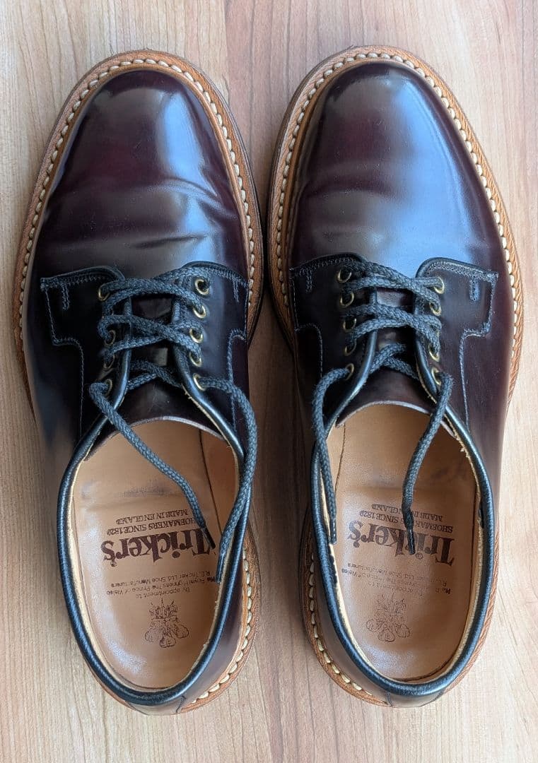 Tricker's Bobby 黒コードバン　ダービーシューズ