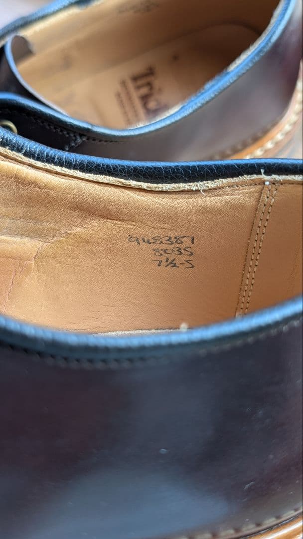 Tricker's Bobby 黒コードバン　ダービーシューズ