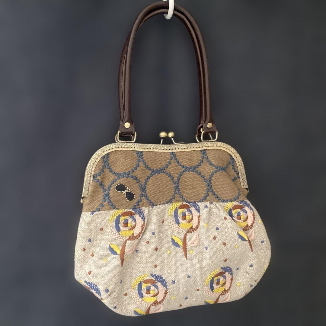 ミナペルホネン生地　がま口バッグ