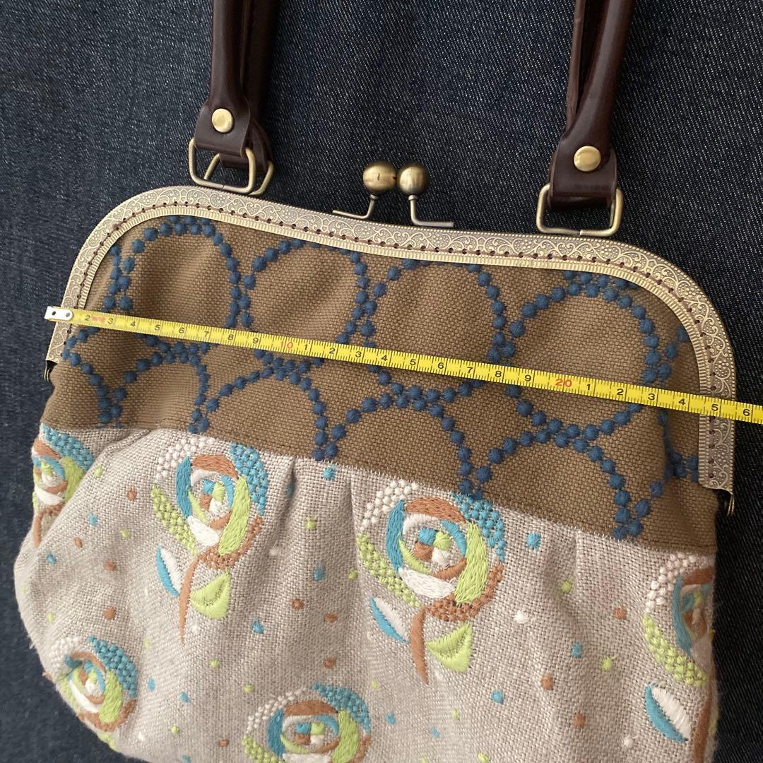 ミナペルホネン生地　がま口バッグ