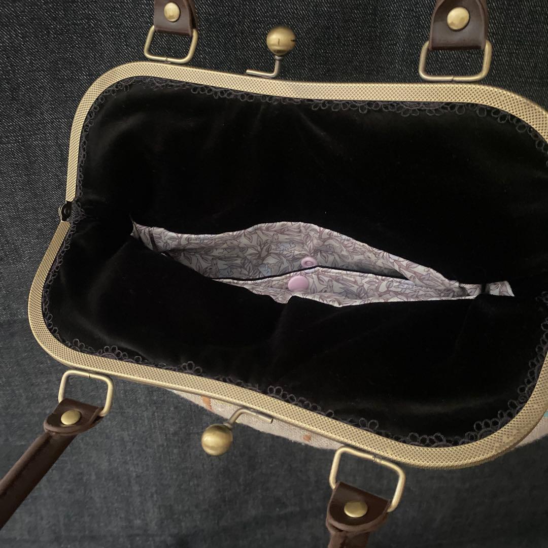 ミナペルホネン生地　がま口バッグ