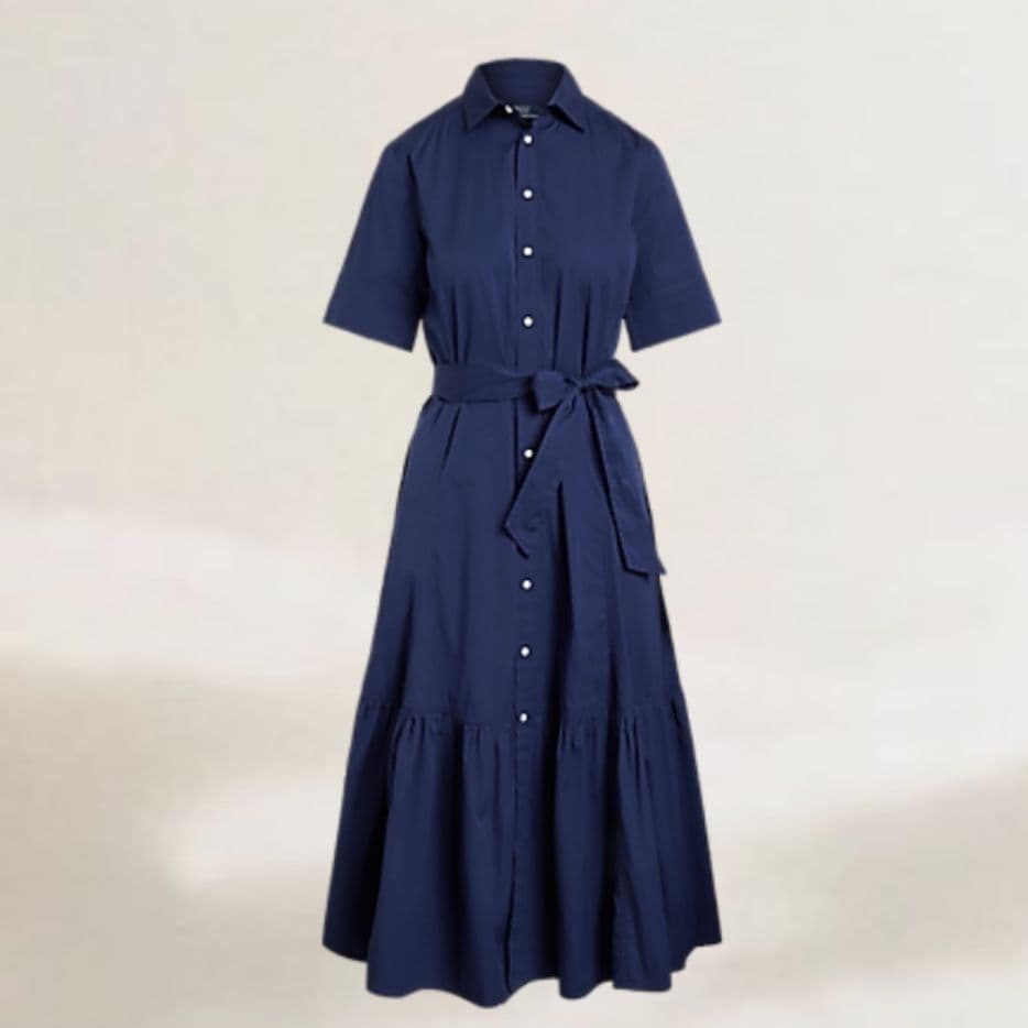 2023 ポロバイラルフローレン タイアードコットンシャツドレス サイズ０