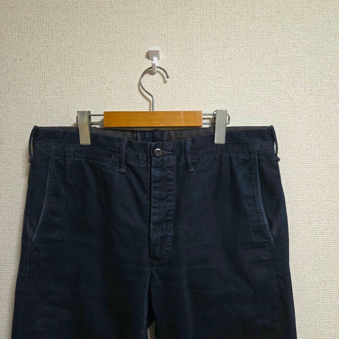 値下げ RRL ダブルアールエル スリム コットン チノパンツ ネイビー