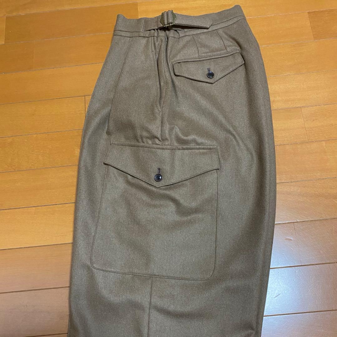サヤトモ 2-Tack Flannel Cargo Pants ベージュ